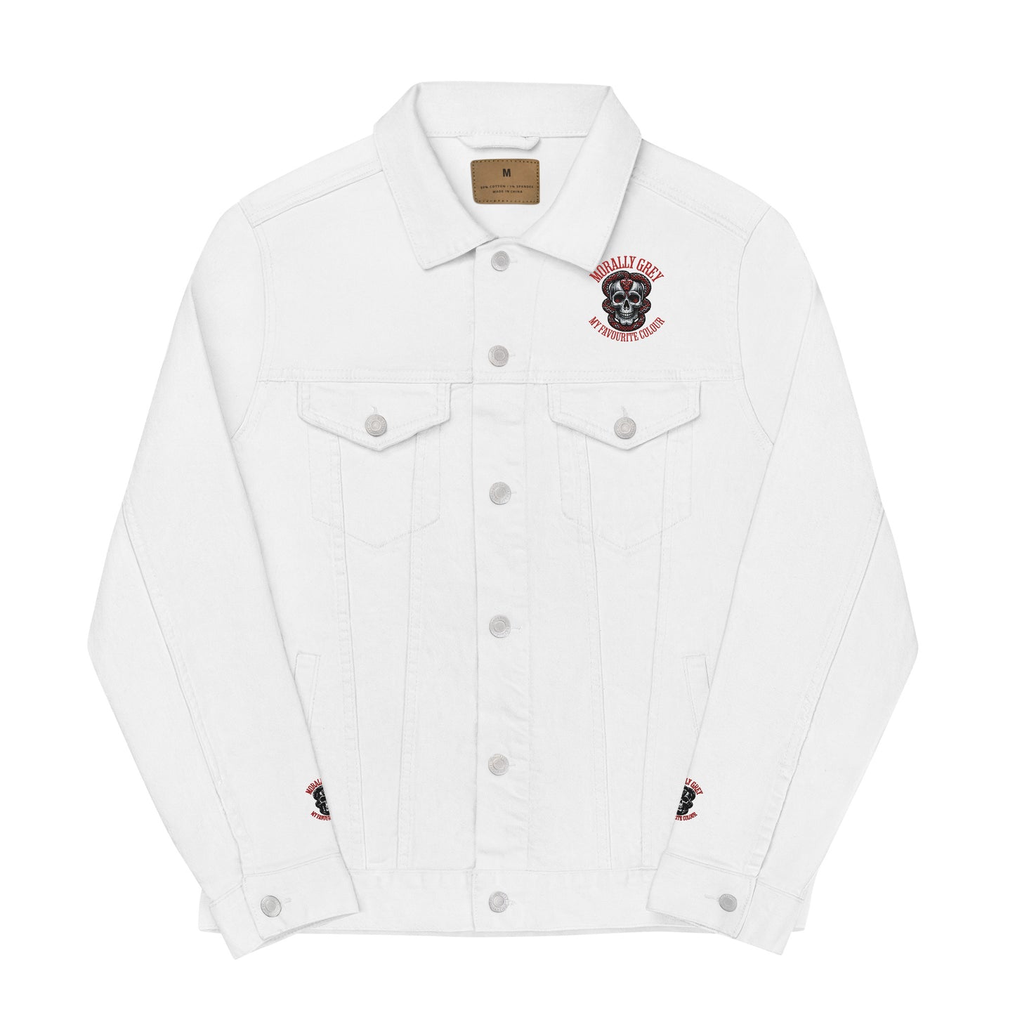 Morally Grey denim jacket - Bookslut Shirts