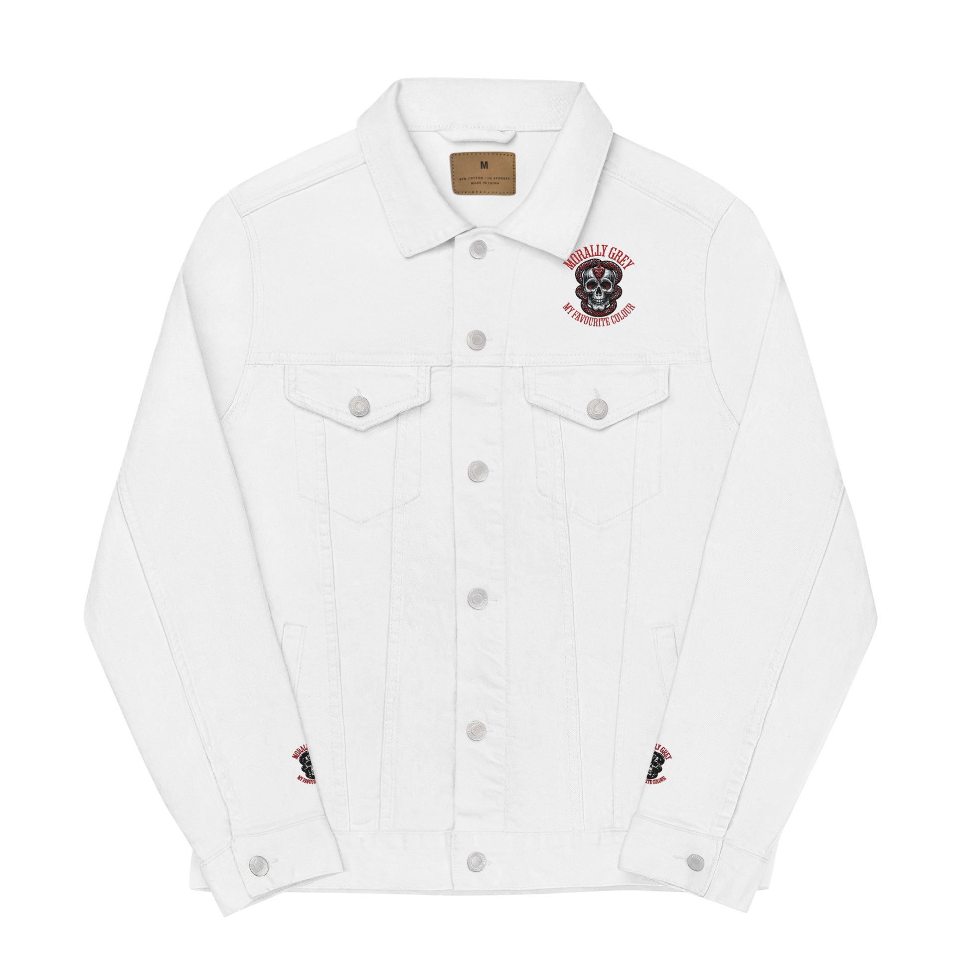Morally Grey denim jacket - Bookslut Shirts