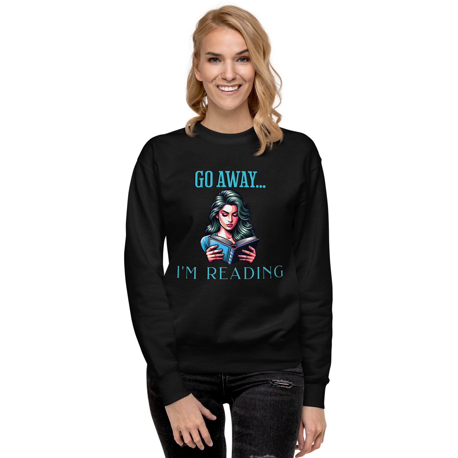 I'm Reading Unisex Premium Sweatshirt - Bookslut Shirts