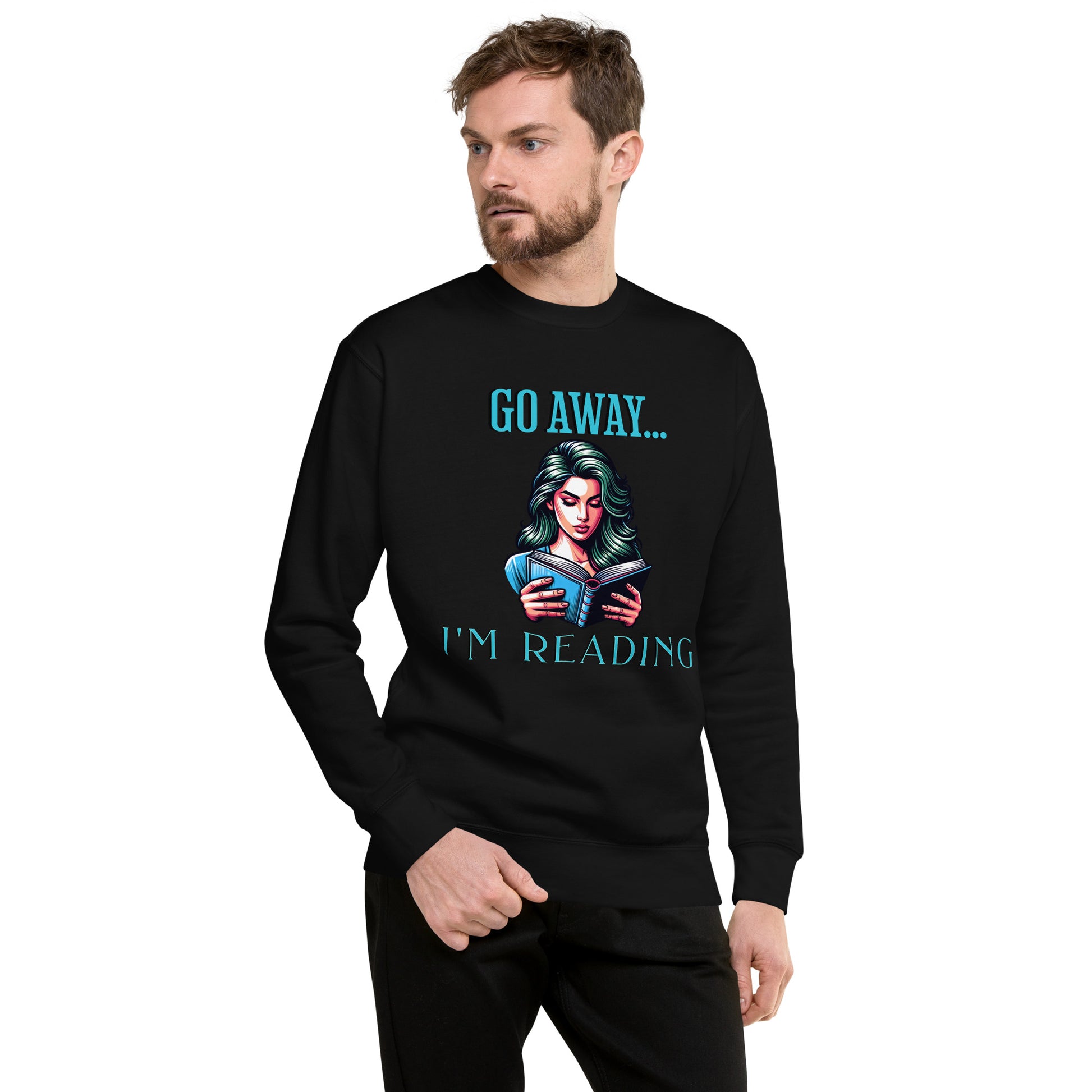 I'm Reading Unisex Premium Sweatshirt - Bookslut Shirts