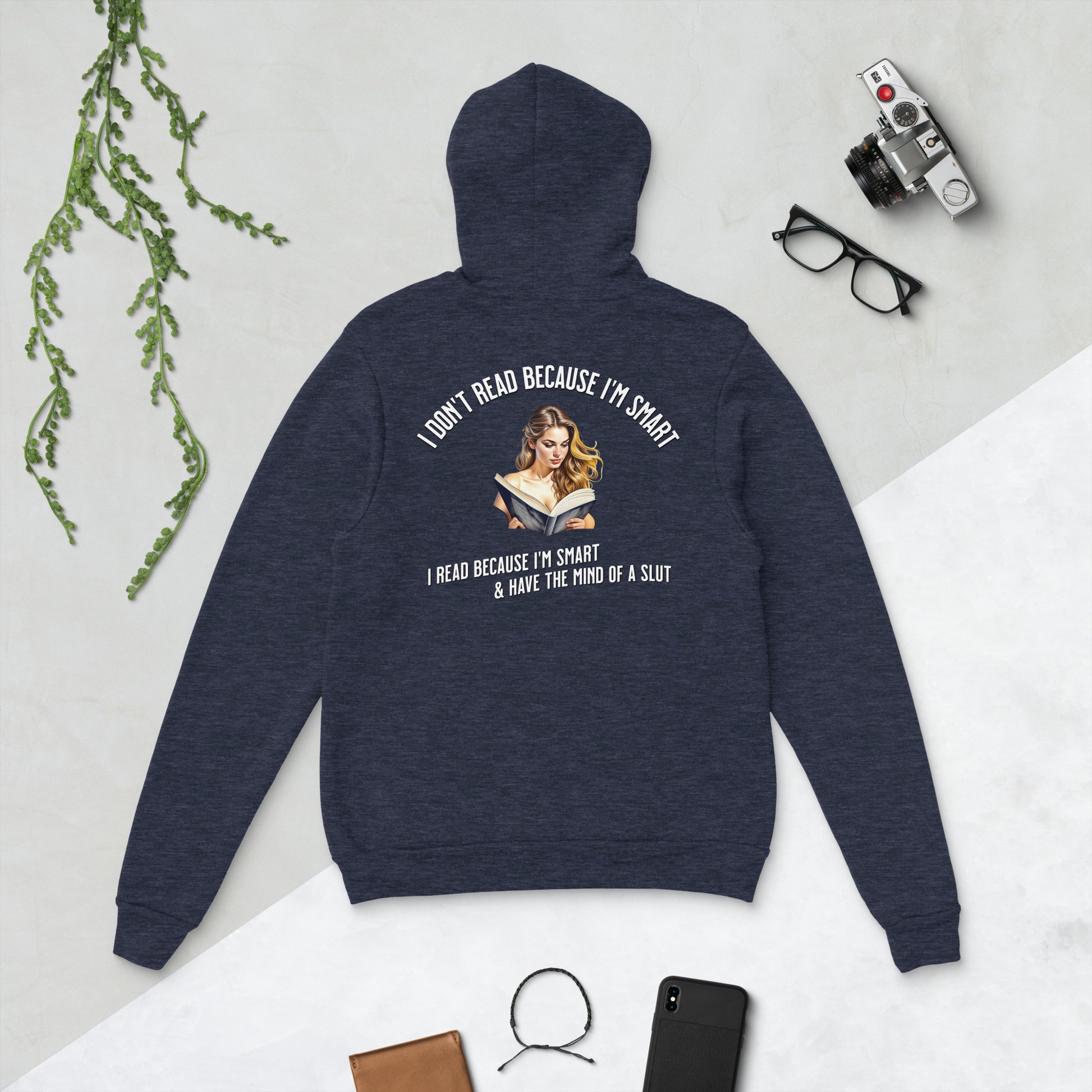 I Don't Read Because... Unisex hoodie - Bookslut Shirts