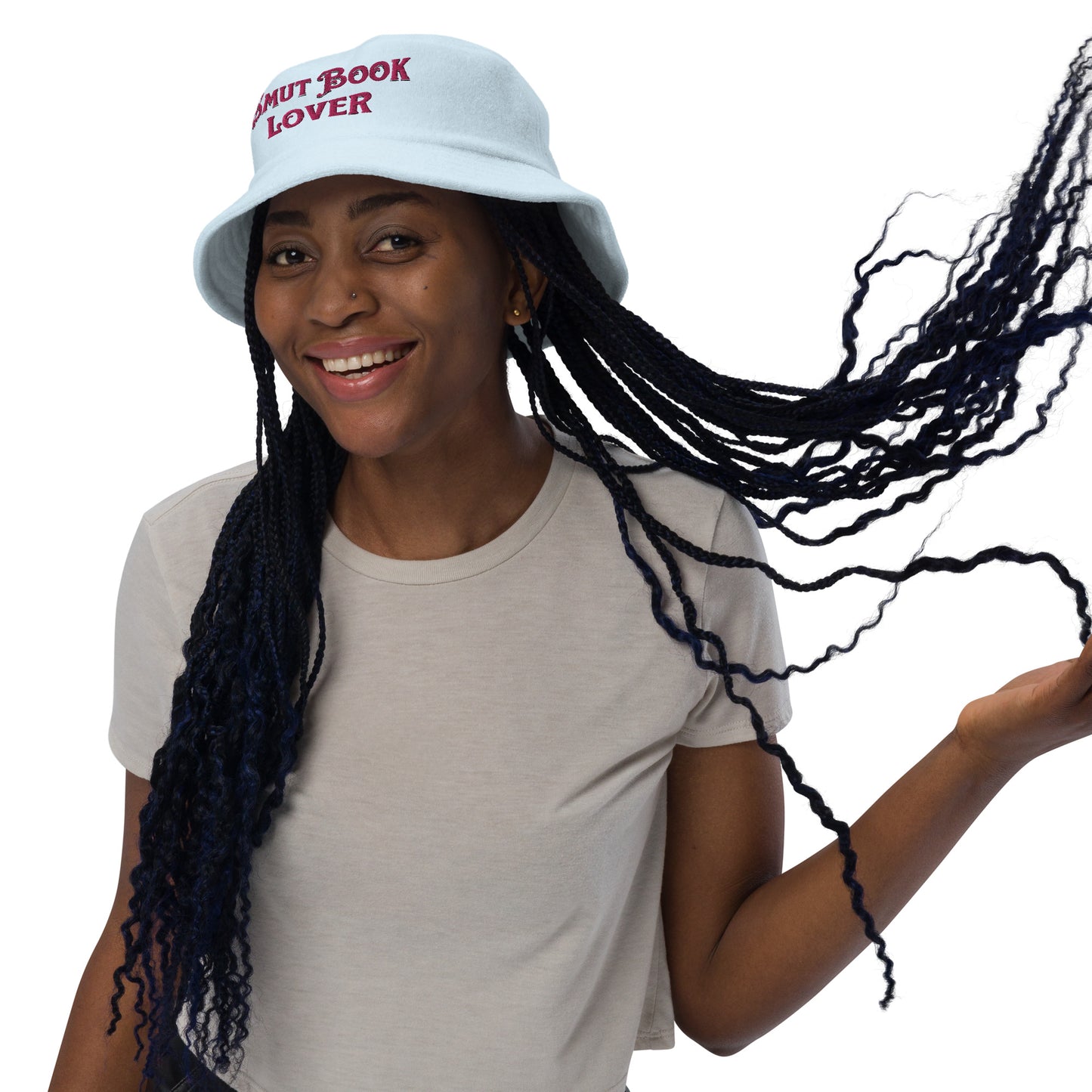 Smut Book Lover Unstructured terry cloth bucket hat