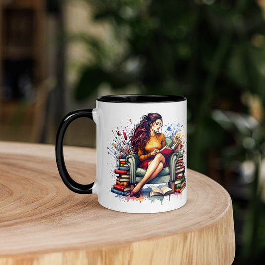 It's not hoarding if it's Books Mug with Color Inside