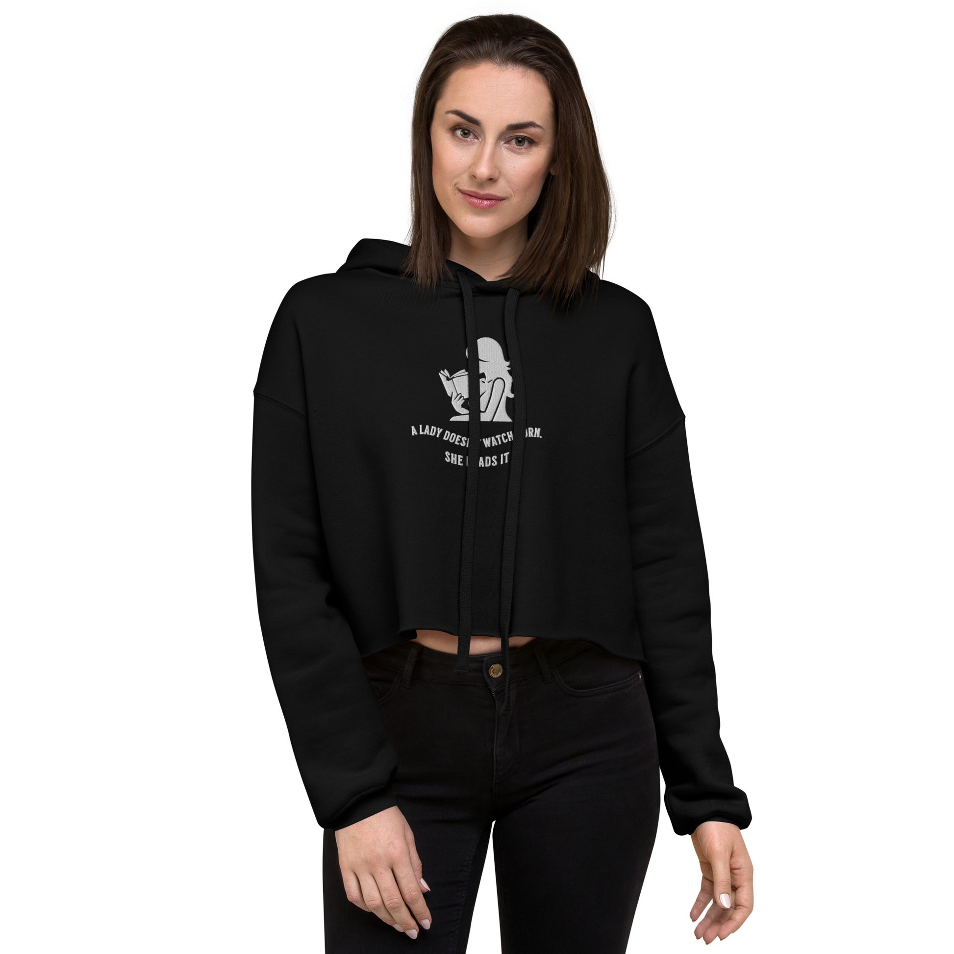 ALDRP Crop Hoodie - Bookslut Shirts