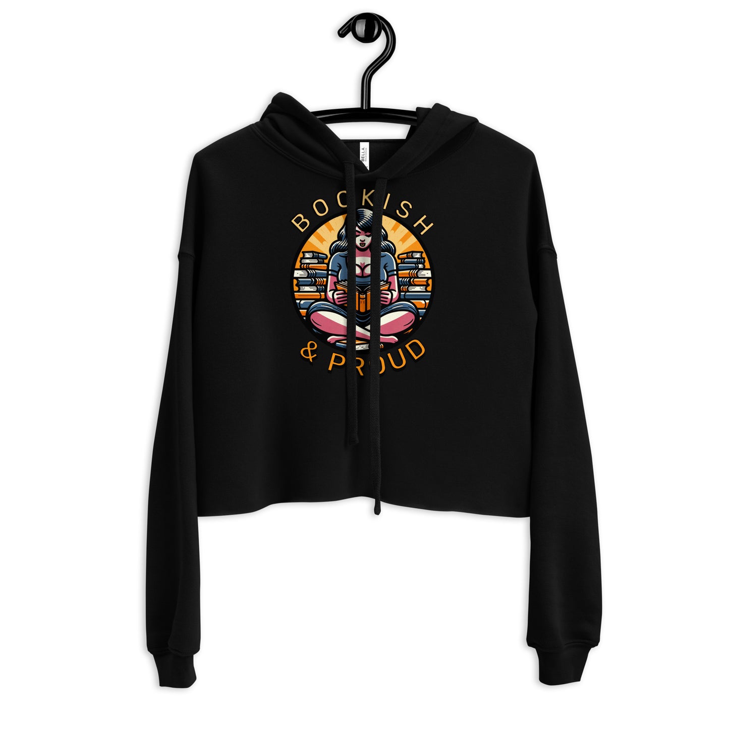 Bookish & Proud Crop Hoodie