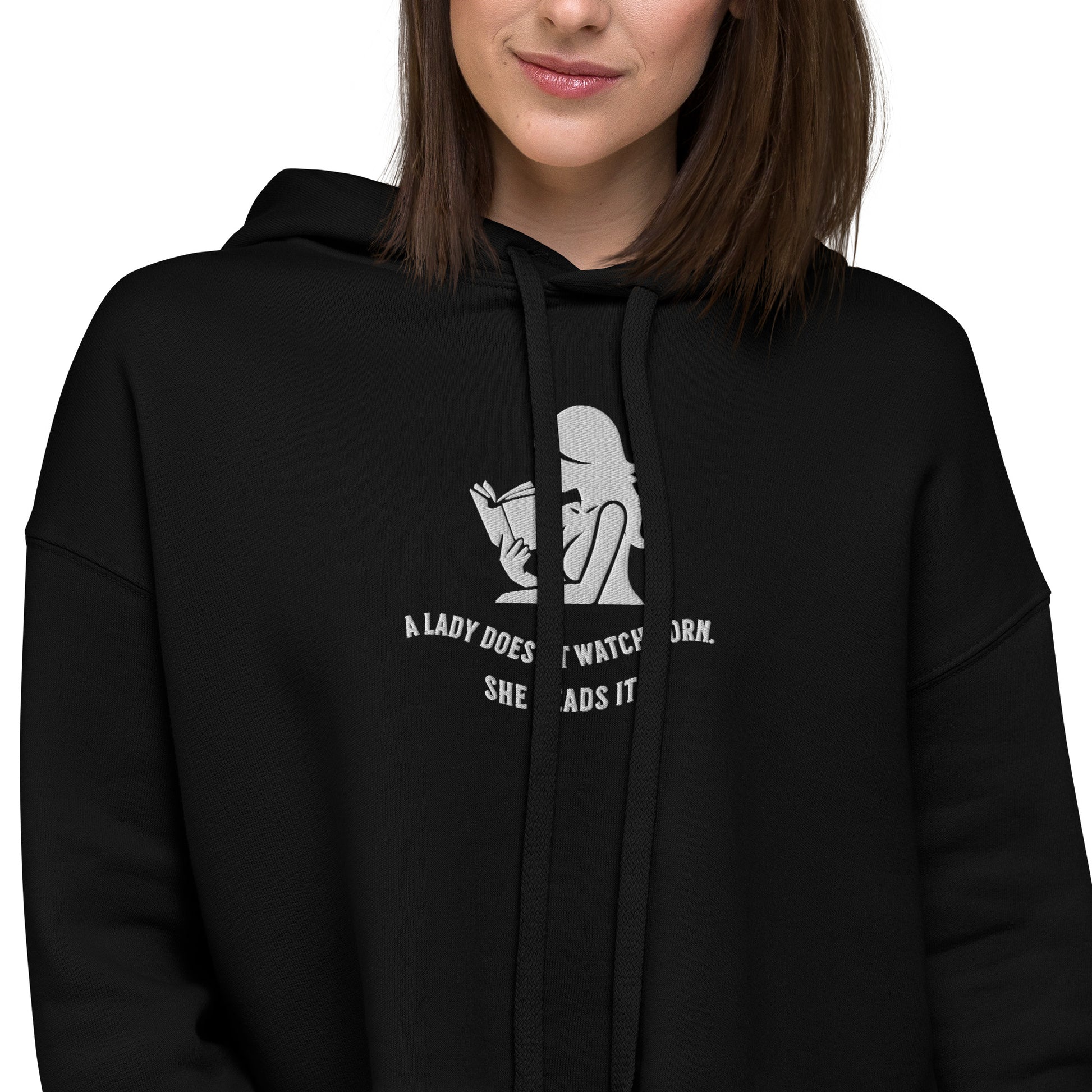 ALDRP Crop Hoodie - Bookslut Shirts