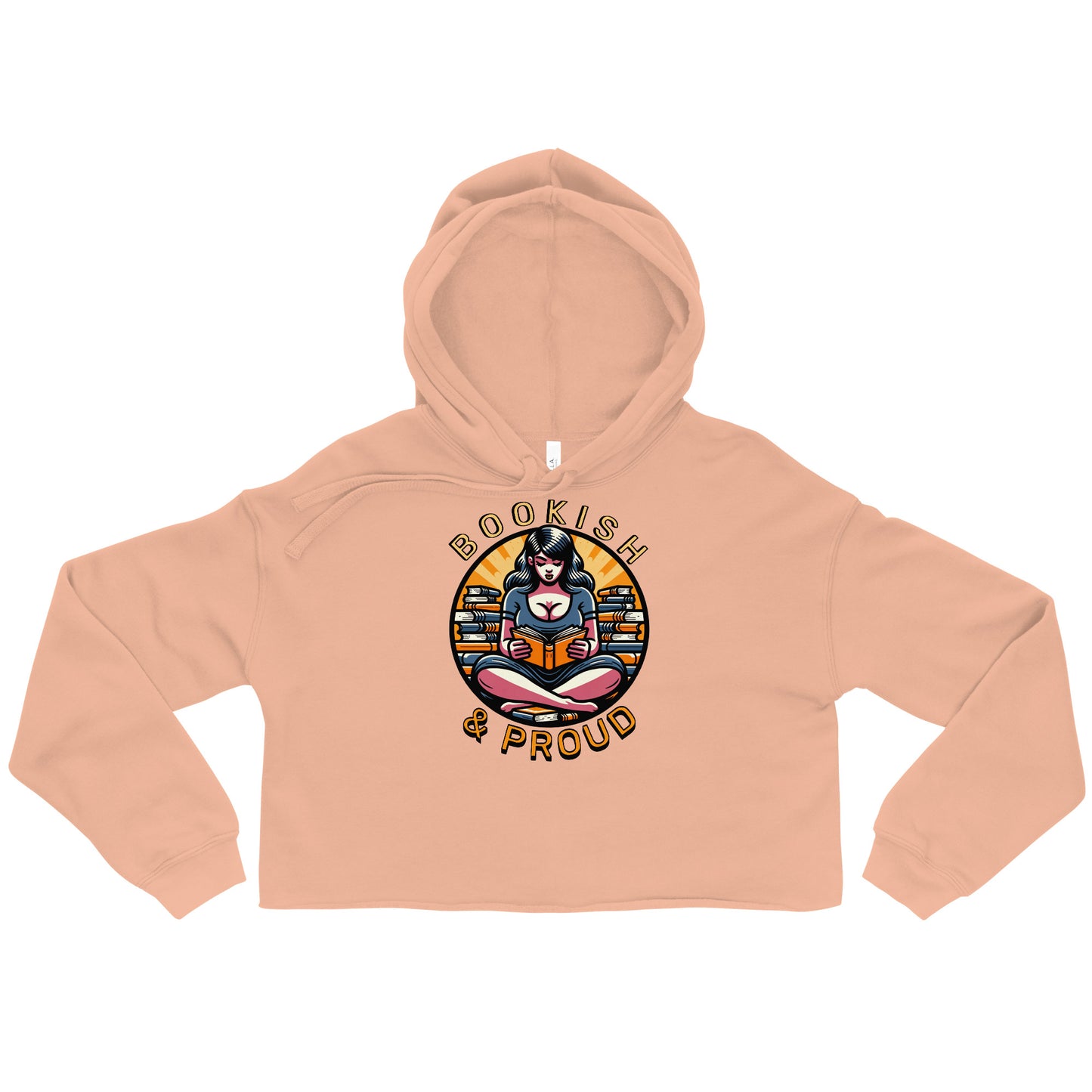 Bookish & Proud Crop Hoodie